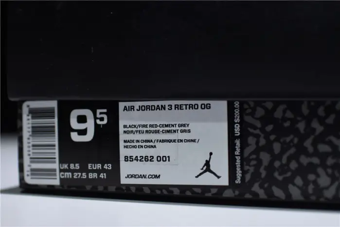 air jordan 3 “black cement” 