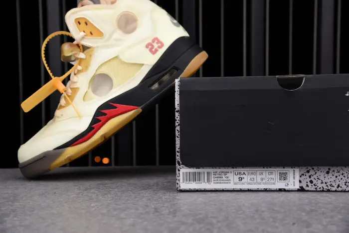 ofw air jordan 5 sail fire red AFDE273