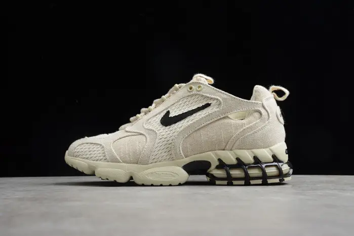 stussy x air zoom spiridon caged "fossil" DFD258