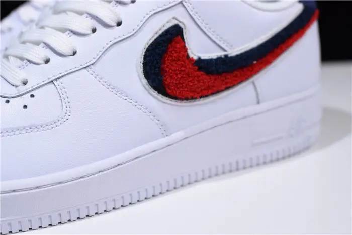 nike air force 1 low lv8 3d chenille white red blue 