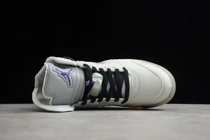 ofw air jordan 5 white green purple 