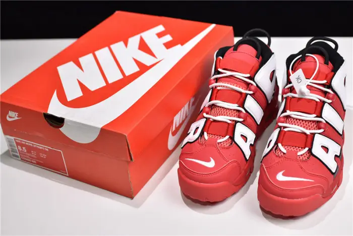nike air more uptempo university red black white 