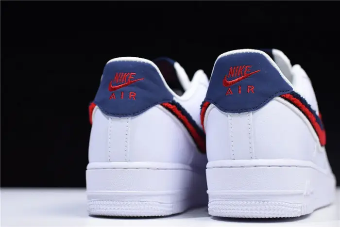 nike air force 1 low lv8 3d chenille white red blue 