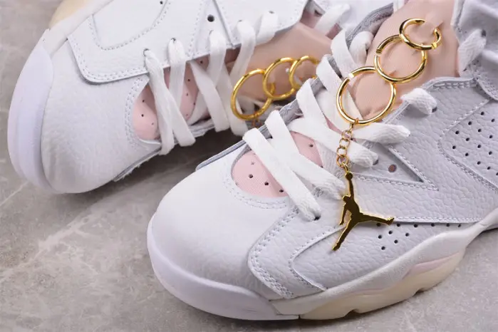 air jordan 6 retro gold hoops (women''s) 