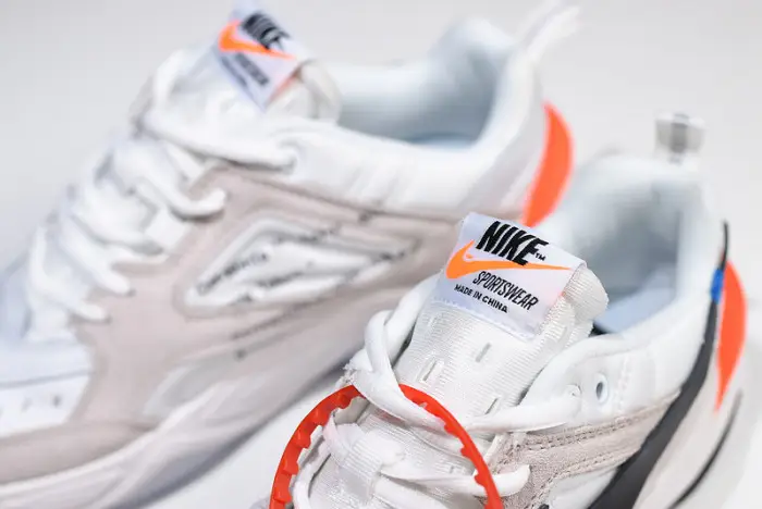 ofw x nike m2k tekno white, black & team orange a03108 