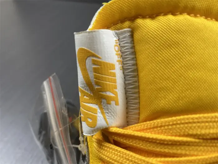 nike air force 1 low ofw university gold metallic silver 