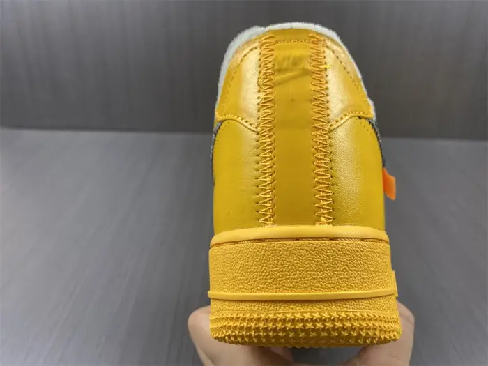 nike air force 1 low ofw university gold metallic silver 