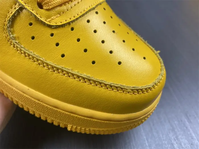 nike air force 1 low ofw university gold metallic silver 