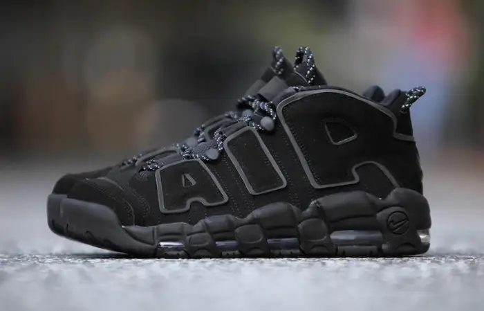 nike air more uptempo triple black CFEA344