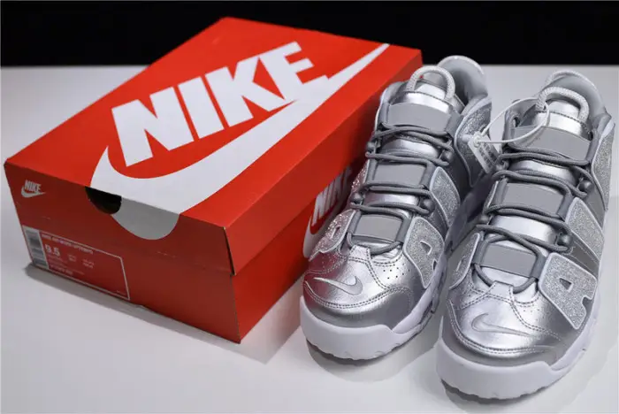 nike air more uptempo metallic silver 
