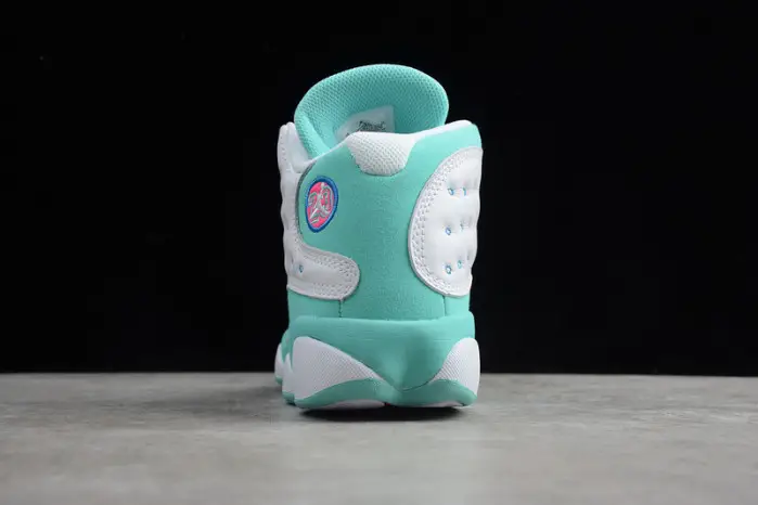 air jordan 13 retro white soar green pink (gs) 