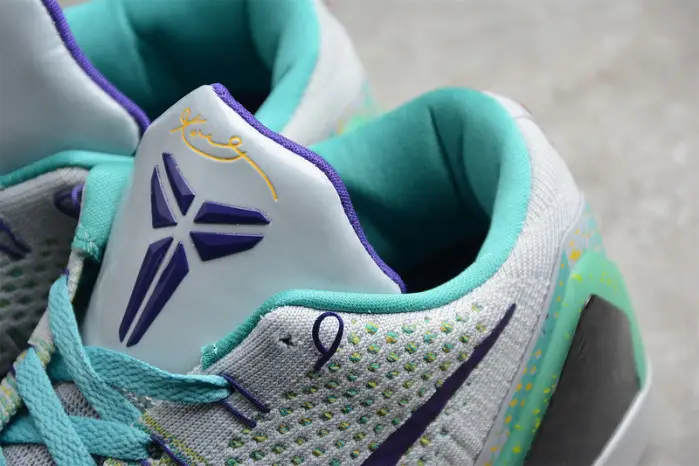 nike kobe 9 grey green purple 