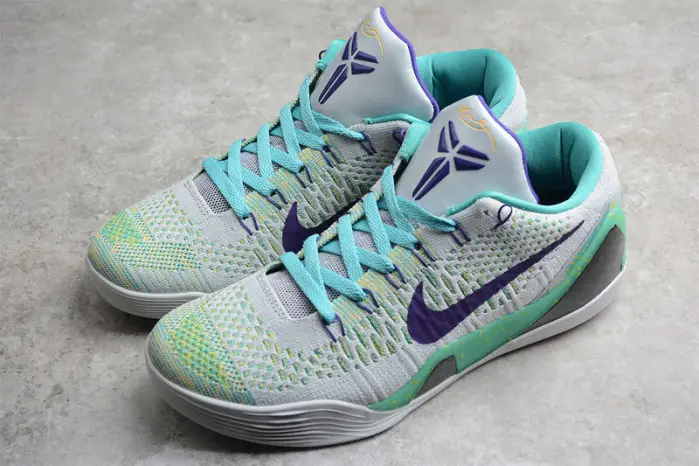 nike kobe 9 grey green purple 