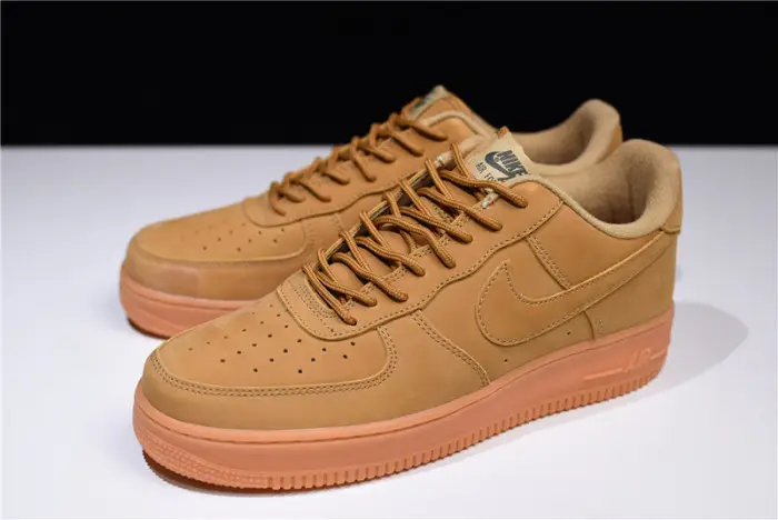 nike air force 1 ''07 wb flax flax-gum wheat basketball shoes 