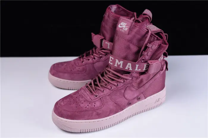 nike sf air force 1 one fif vintage wine particle rose 