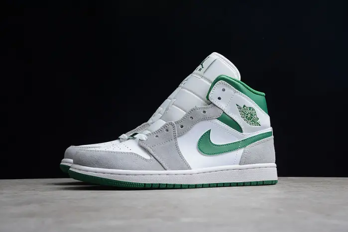 air jordan 1 mid grey green 