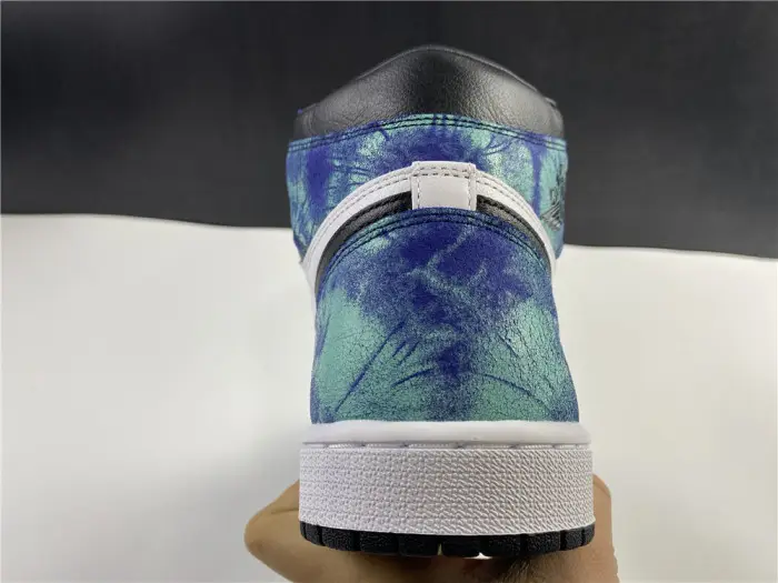 air jordan 1 tie-dye white black aurora green 