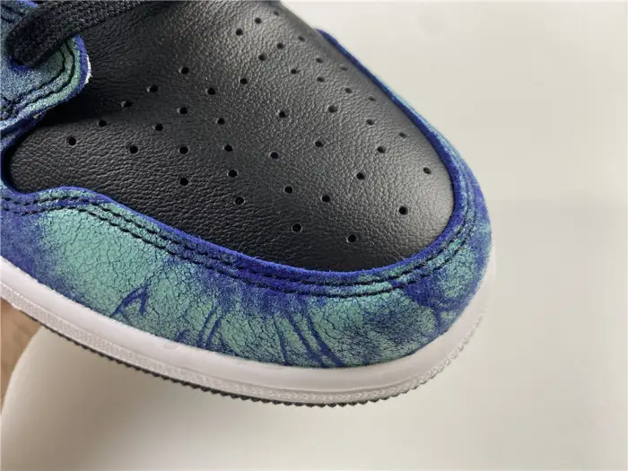 air jordan 1 tie-dye white black aurora green 