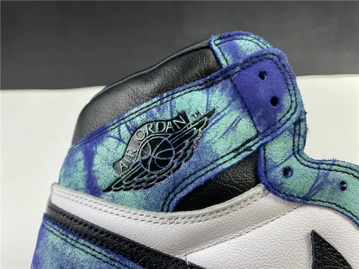 air jordan 1 tie-dye white black aurora green 