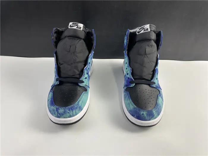 air jordan 1 tie-dye white black aurora green 