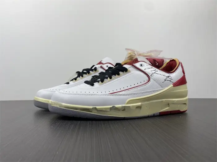ofw x air jordan 2 low sp white red ADD699
