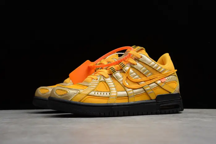 OFW x Nike Air Rubber Dunk “University Gold 