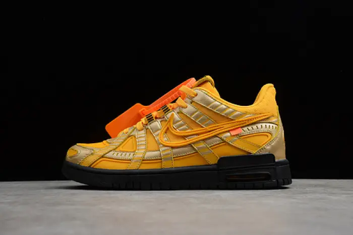 OFW x Nike Air Rubber Dunk “University Gold 