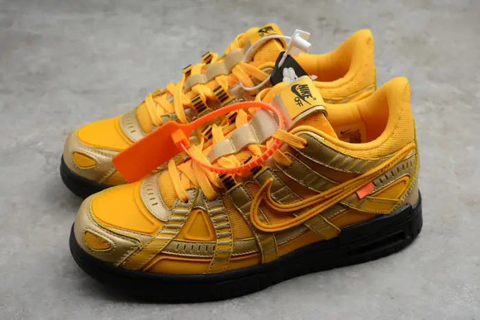 OFW x Nike Air Rubber Dunk “University Gold 