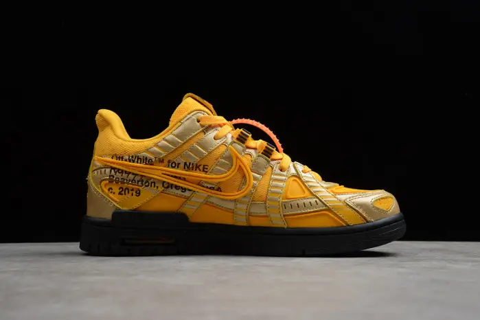 OFW x Nike Air Rubber Dunk “University Gold 