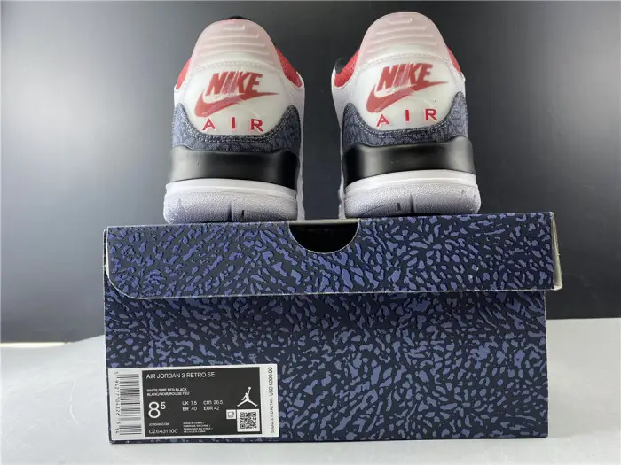 air jordan 3 retro denim "fire red" 