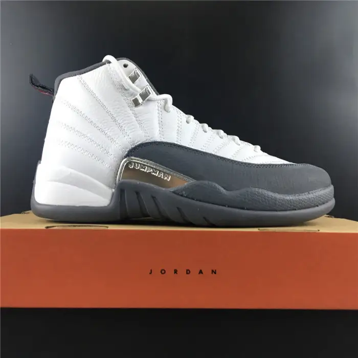 air jordan 12 gs white / dark grey DBAEC58