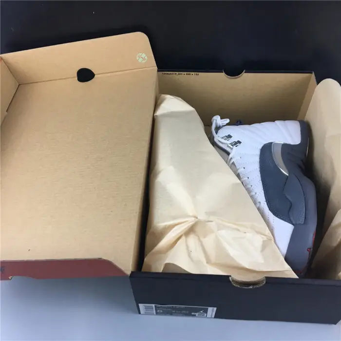 air jordan 12 gs white   dark grey 