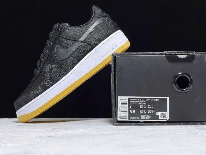 fragment clot nike air force 1 black 