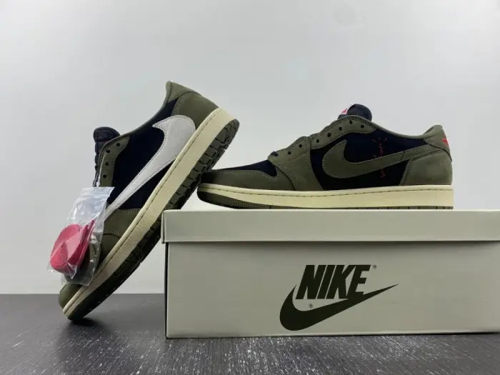 travis scott x air jordan 1 low og “black olive” 
