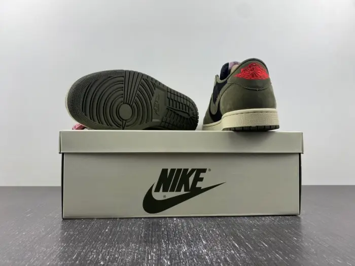 travis scott x air jordan 1 low og “black olive” 