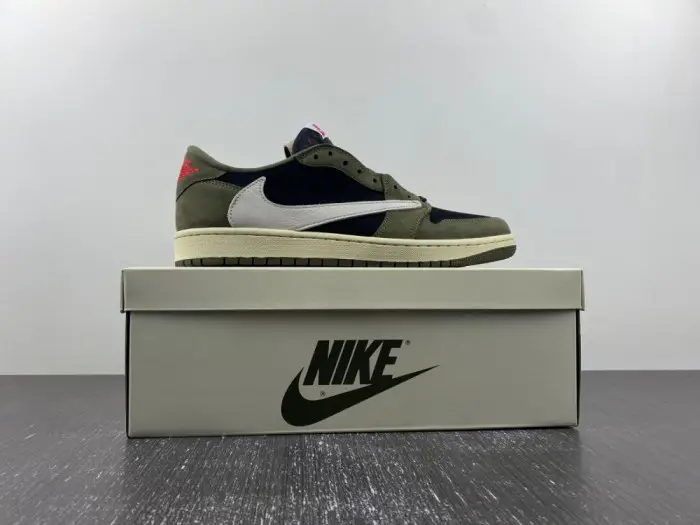 travis scott x air jordan 1 low og “black olive” 