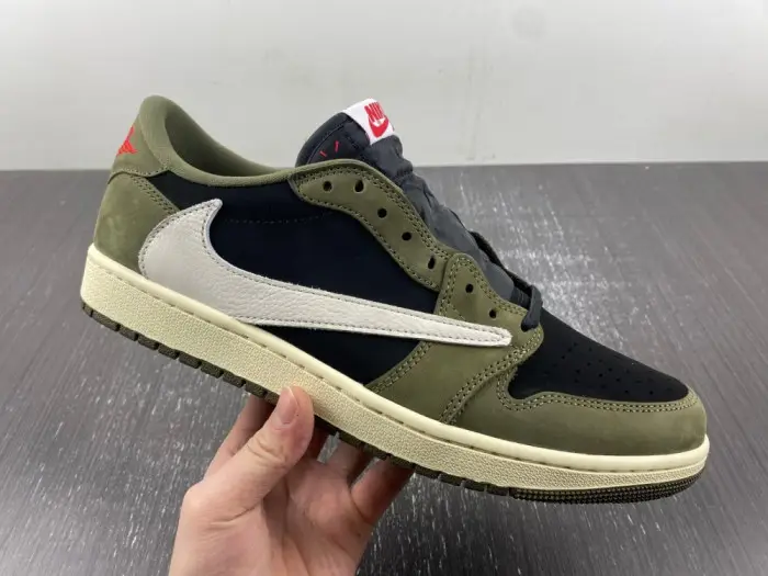 travis scott x air jordan 1 low og “black olive” 