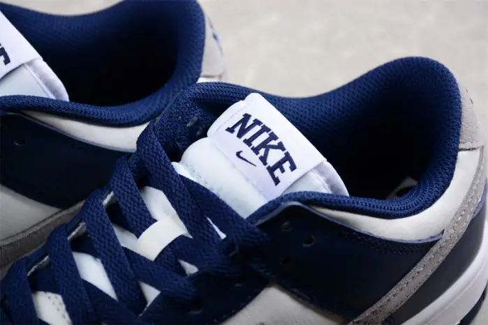 nike dunk low summit white midnight navy 