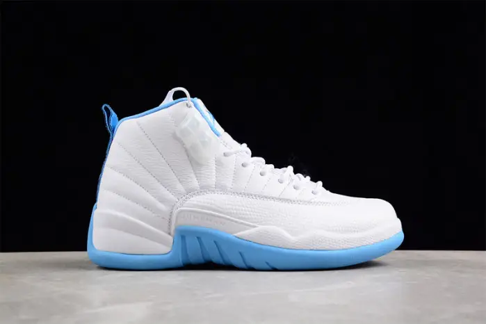 air jordan 12 retro women''s white university blue 