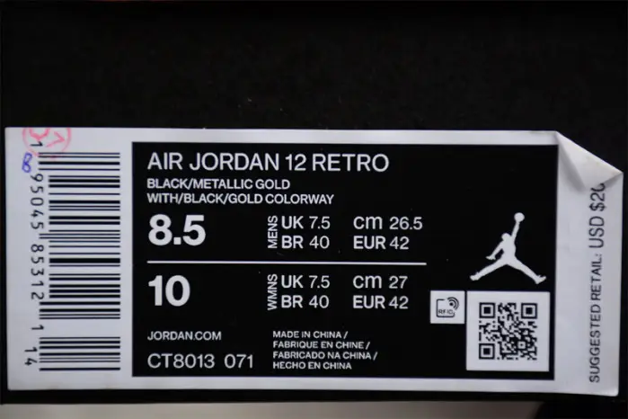 air jordan 12 “black taxi” 